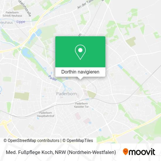 Med. Fußpflege Koch Karte