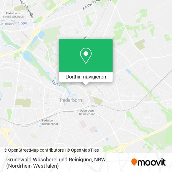 Grünewald Wäscherei und Reinigung Karte