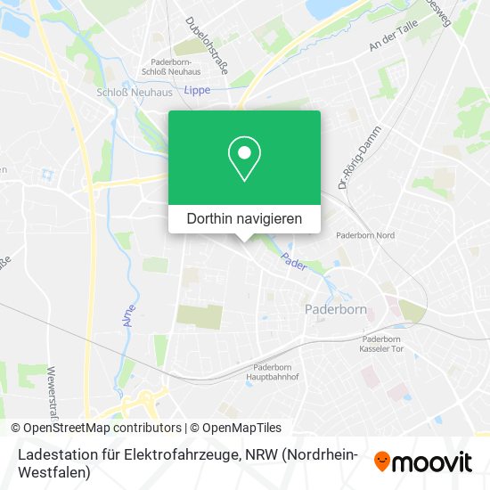 Ladestation für Elektrofahrzeuge Karte