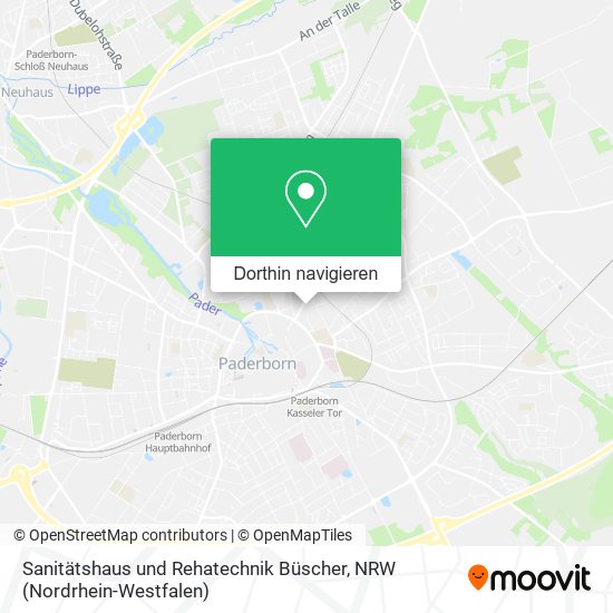 Sanitätshaus und Rehatechnik Büscher Karte