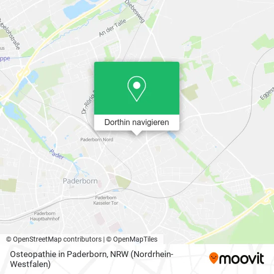 Osteopathie in Paderborn Karte