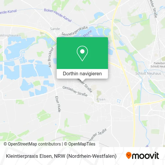 Kleintierpraxis Elsen Karte