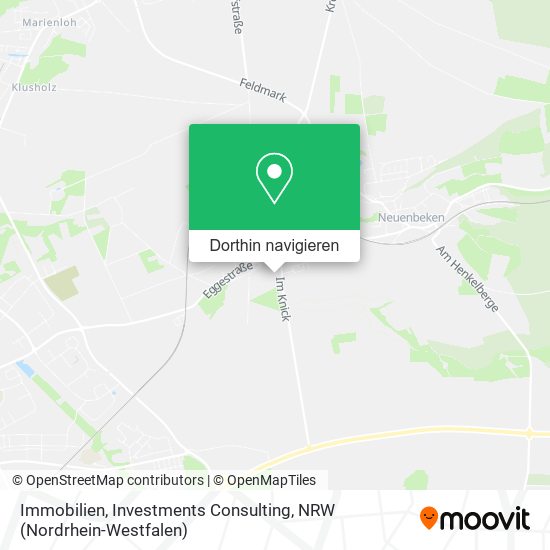 Immobilien, Investments Consulting Karte