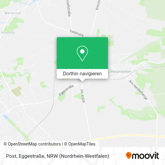 Post, Eggestraße Karte