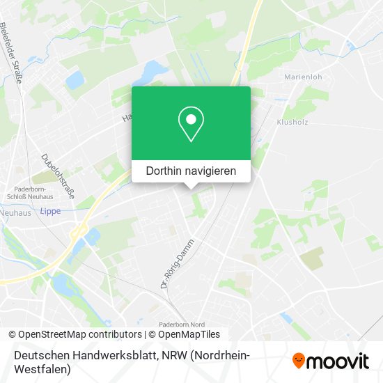 Deutschen Handwerksblatt Karte