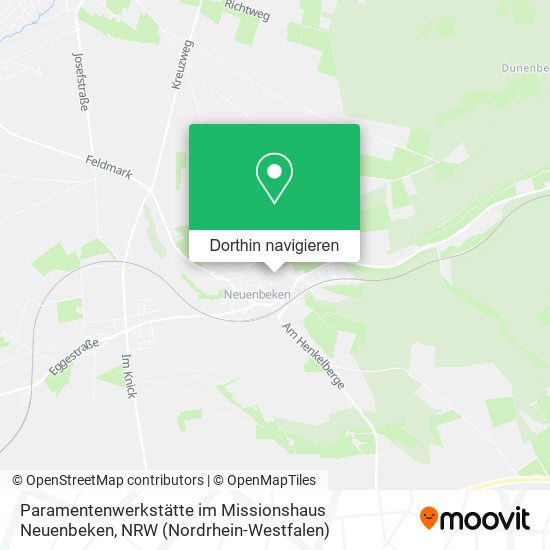 Paramentenwerkstätte im Missionshaus Neuenbeken Karte