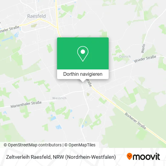 Zeltverleih Raesfeld Karte