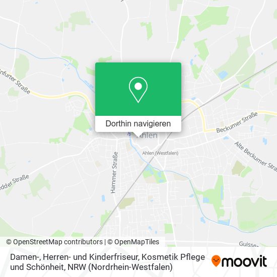 Damen-, Herren- und Kinderfriseur, Kosmetik Pflege und Schönheit Karte