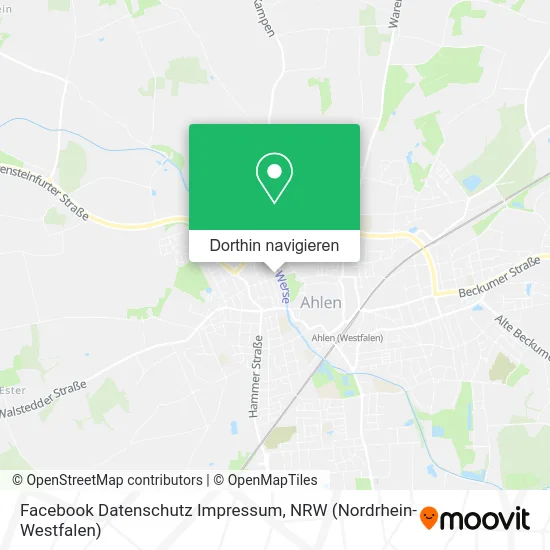 Facebook Datenschutz Impressum Karte