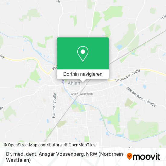 Dr. med. dent. Ansgar Vossenberg Karte