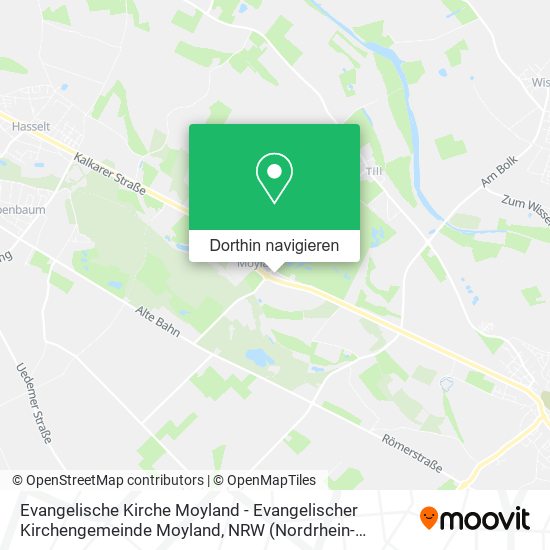 Evangelische Kirche Moyland - Evangelischer Kirchengemeinde Moyland Karte