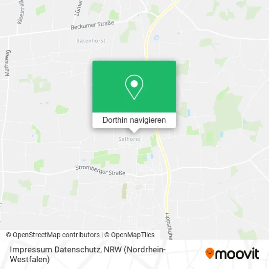 Impressum Datenschutz Karte