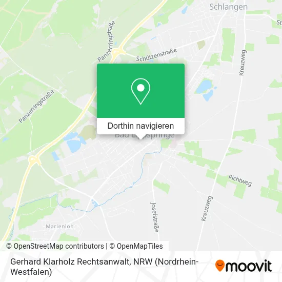 Gerhard Klarholz Rechtsanwalt Karte