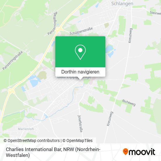 Charlies International Bar Karte