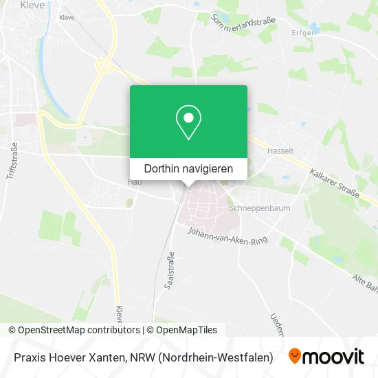 Praxis Hoever Xanten Karte