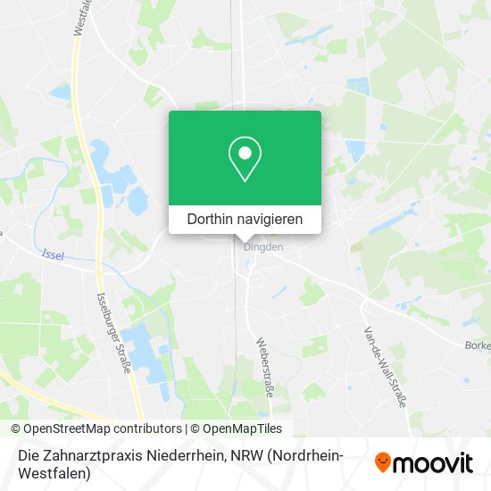 Die Zahnarztpraxis Niederrhein Karte