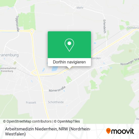 Arbeitsmedizin Niederrhein Karte
