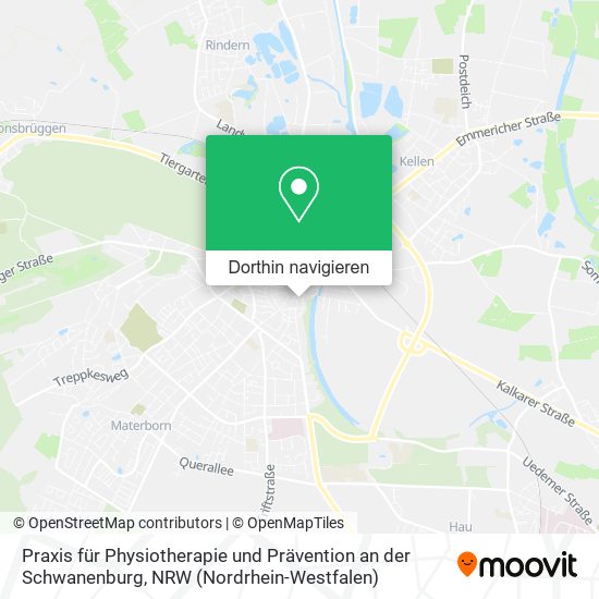 Praxis für Physiotherapie und Prävention an der Schwanenburg Karte