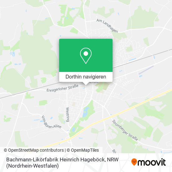 Bachmann-Likörfabrik Heinrich Hageböck Karte