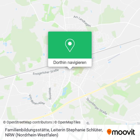 Familienbildungsstätte, Leiterin Stephanie Schlüter Karte