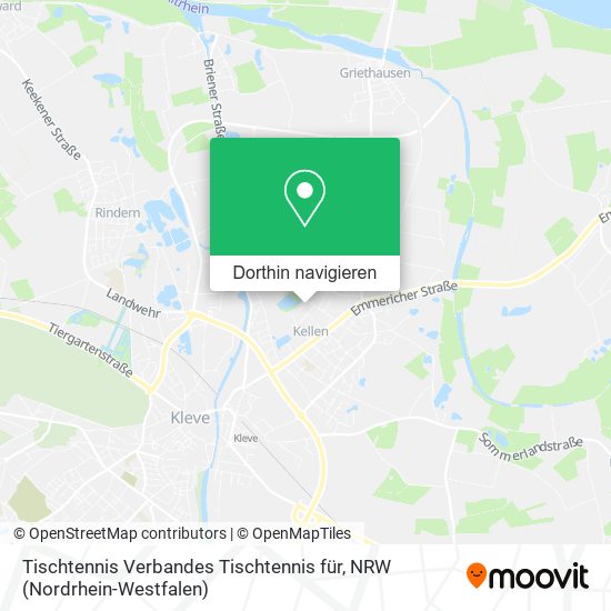 Tischtennis Verbandes Tischtennis für Karte