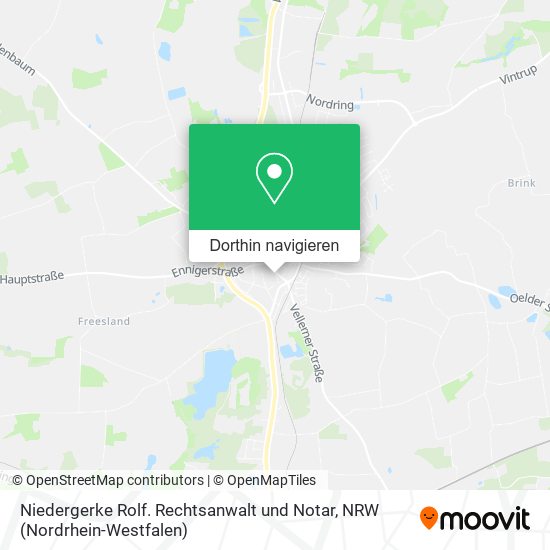 Niedergerke Rolf. Rechtsanwalt und Notar Karte