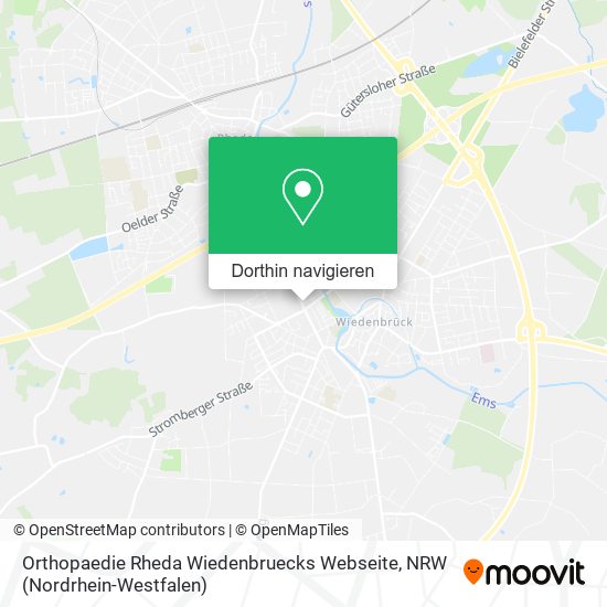 Orthopaedie Rheda Wiedenbruecks Webseite Karte