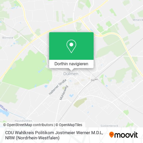CDU Wahlkreis Politikom Jostmeier Werner M.D.L Karte