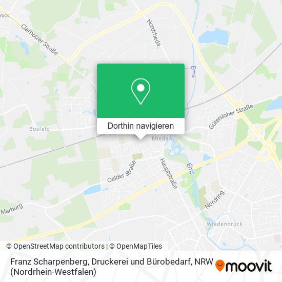 Franz Scharpenberg, Druckerei und Bürobedarf Karte