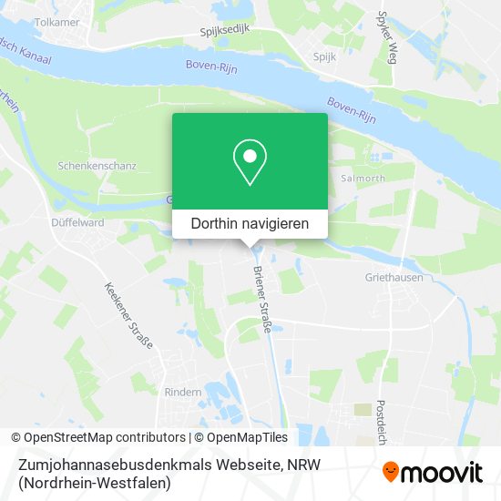 Zumjohannasebusdenkmals Webseite Karte