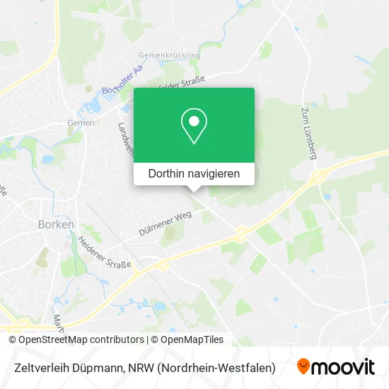 Zeltverleih Düpmann Karte