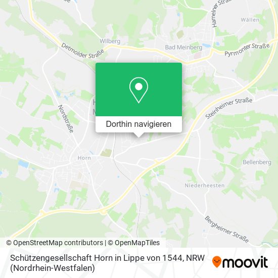 Schützengesellschaft Horn in Lippe von 1544 Karte