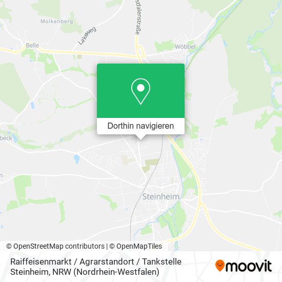 Raiffeisenmarkt / Agrarstandort / Tankstelle Steinheim Karte