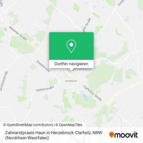 Zahnarztpraxis Haun in Herzebrock Clarholz Karte