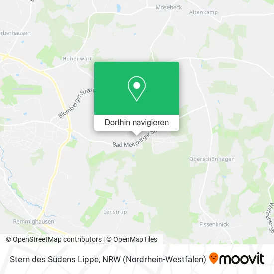 Stern des Südens Lippe Karte