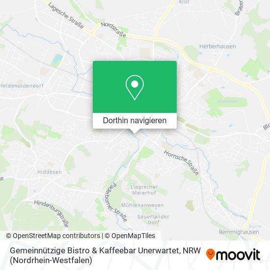 Gemeinnützige Bistro & Kaffeebar Unerwartet Karte
