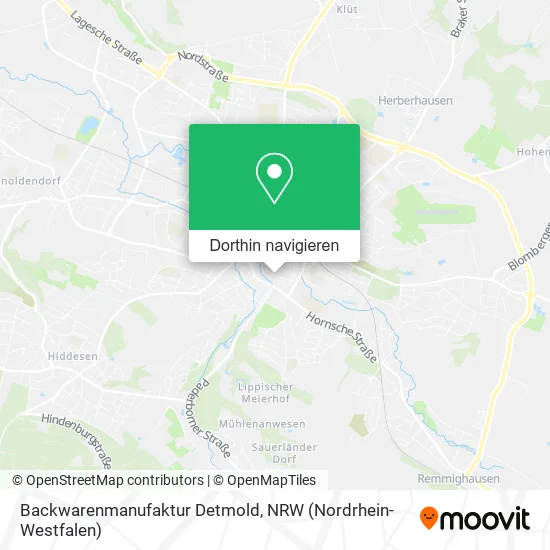 Backwarenmanufaktur Detmold Karte