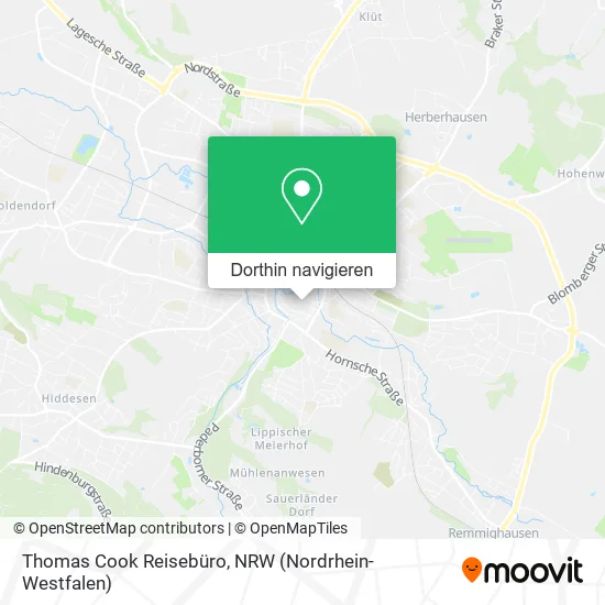 Thomas Cook Reisebüro Karte