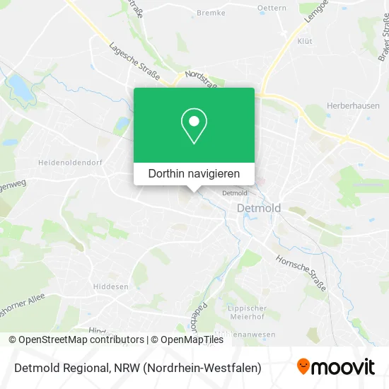 Detmold Regional Karte