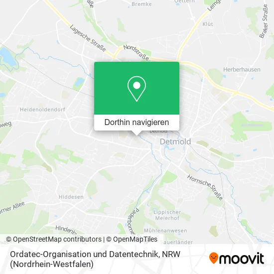 Ordatec-Organisation und Datentechnik Karte