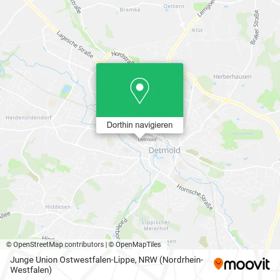 Junge Union Ostwestfalen-Lippe Karte