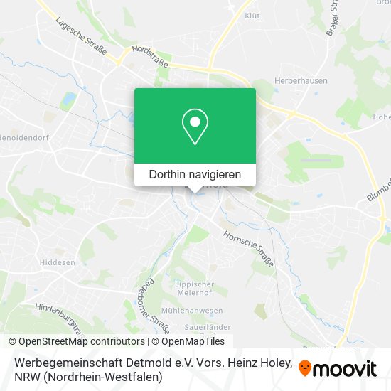 Werbegemeinschaft Detmold e.V. Vors. Heinz Holey Karte