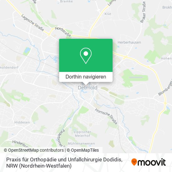 Praxis für Orthopädie und Unfallchirurgie Dodidis Karte