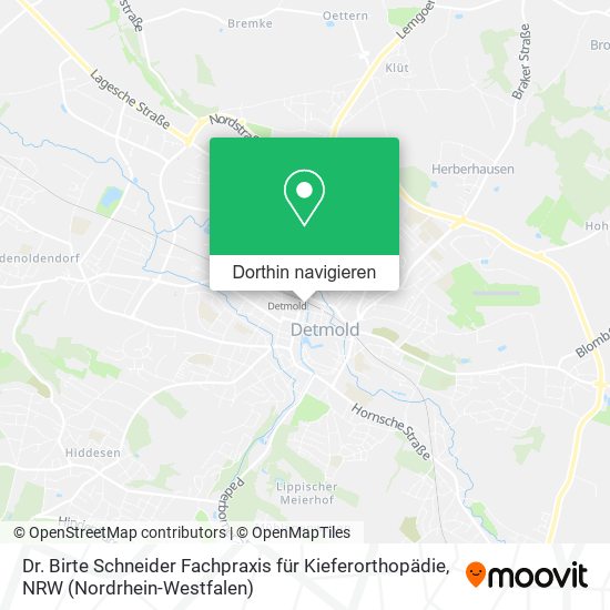 Dr. Birte Schneider Fachpraxis für Kieferorthopädie Karte