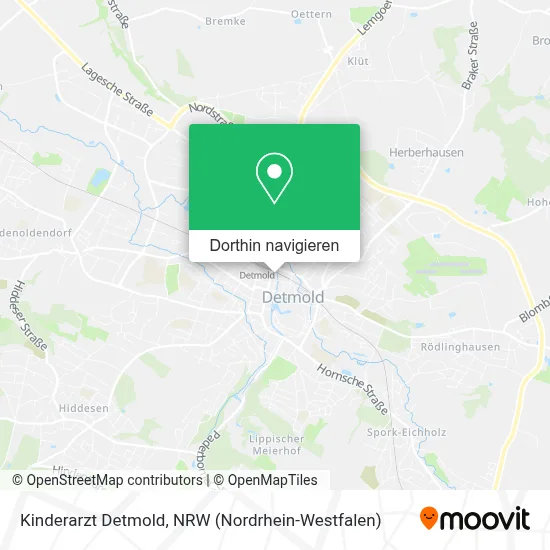 Kinderarzt Detmold Karte