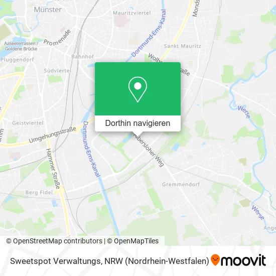 Sweetspot Verwaltungs Karte