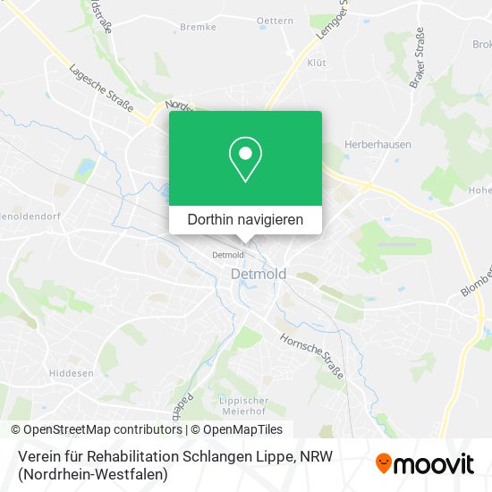 Verein für Rehabilitation Schlangen Lippe Karte