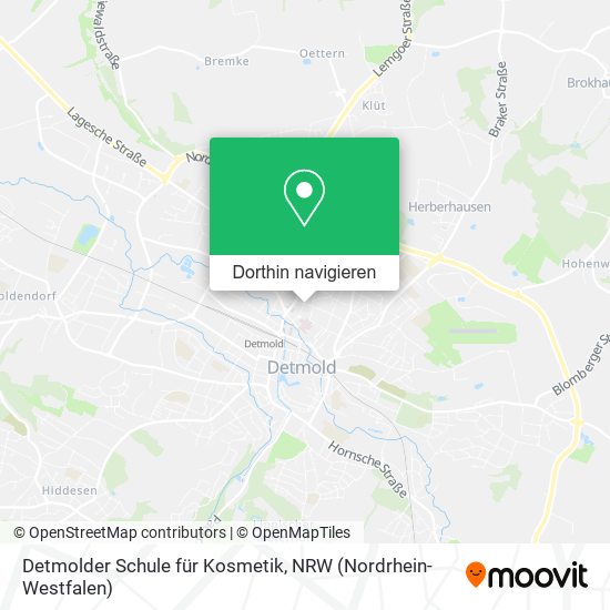 Detmolder Schule für Kosmetik Karte