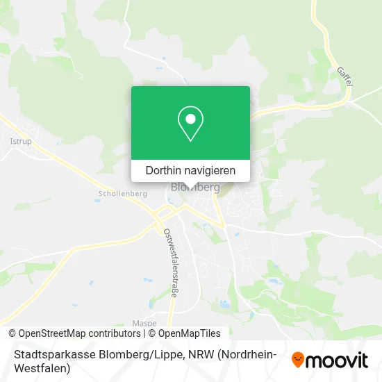 Stadtsparkasse Blomberg/Lippe Karte