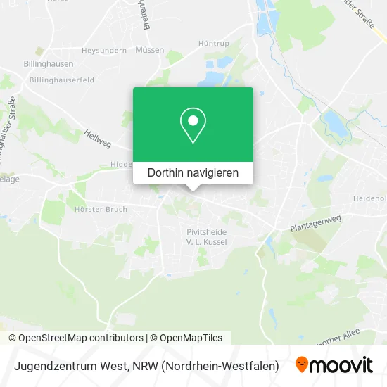 Jugendzentrum West Karte